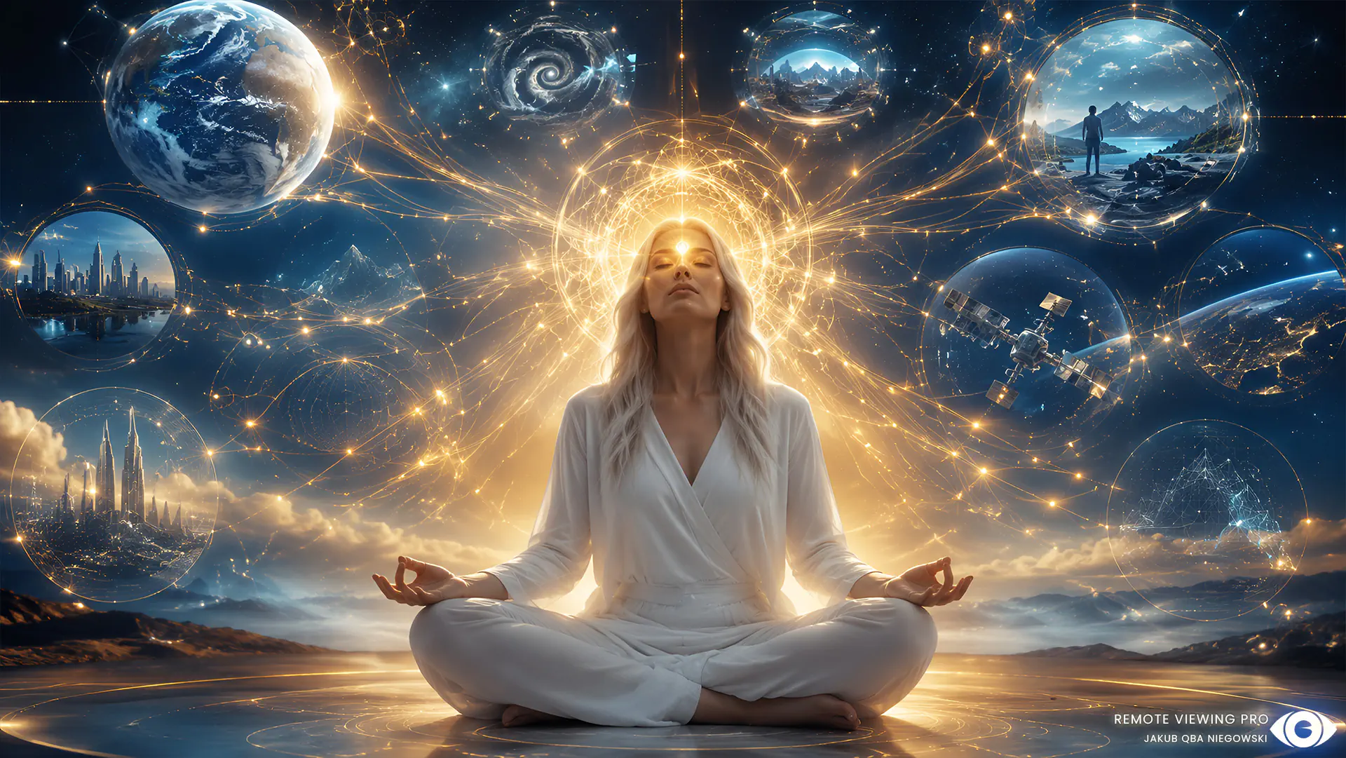 Illustration of remote viewing and expanded states of consciousness