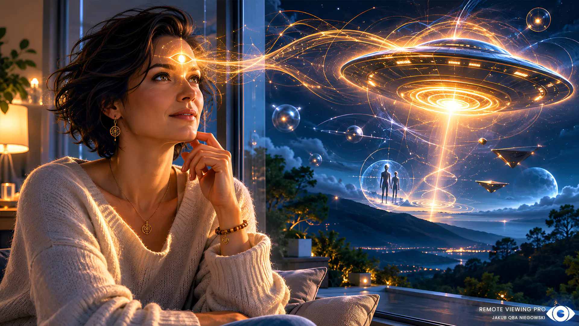 Artwork of remote viewing UFOs and unexplained objects