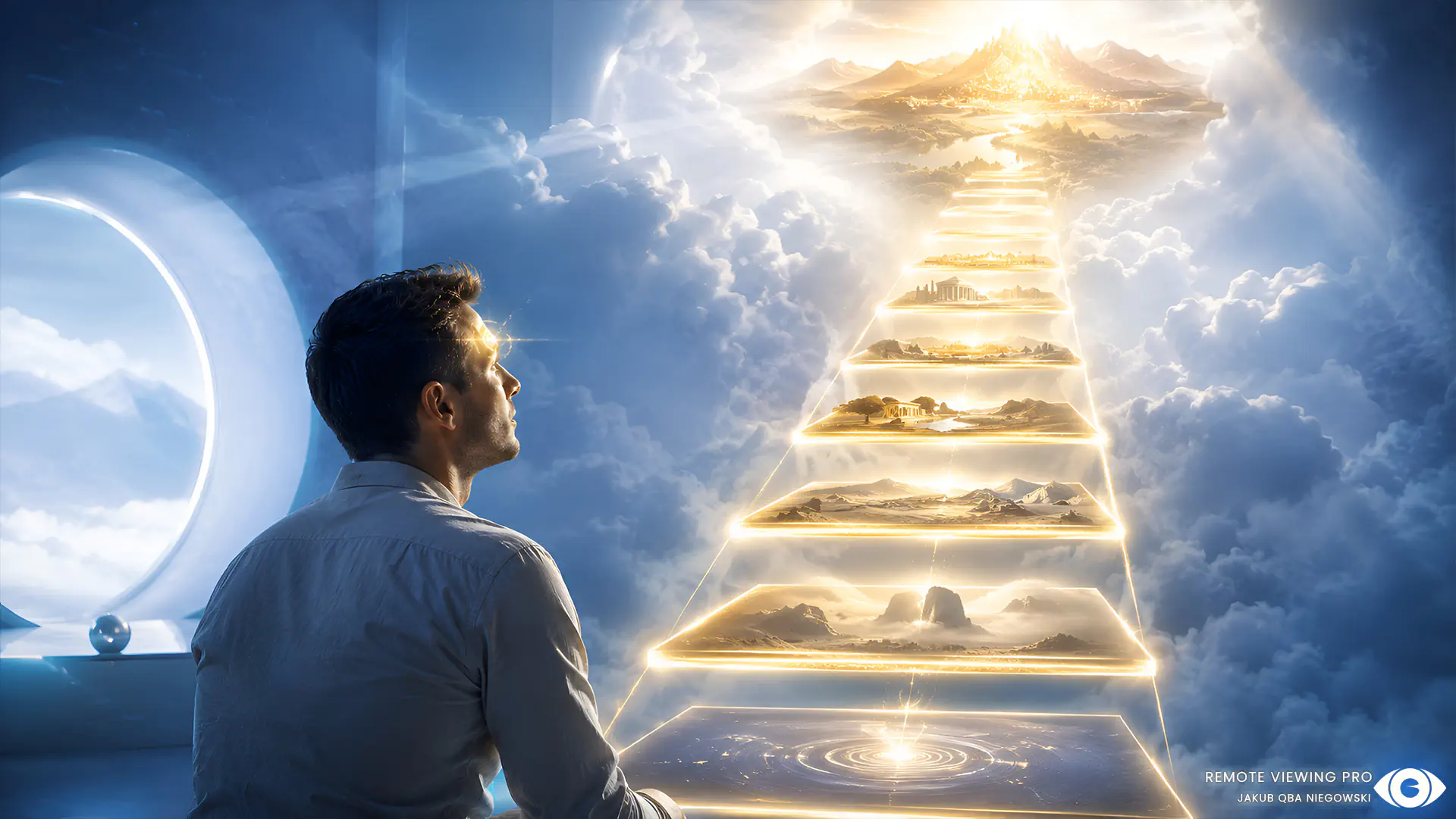 Diagram of the stages of a structured remote viewing session